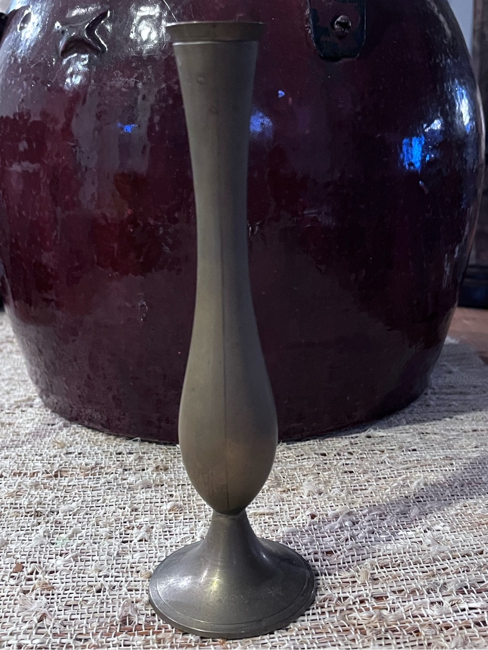 Vintage Brass Bud Vase - Elegant Metallic Accent